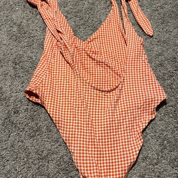 Eberjey Betty Noelle Tie Shoulders Swimsuit sz S Gingham  $169 - Picture 8 of 8